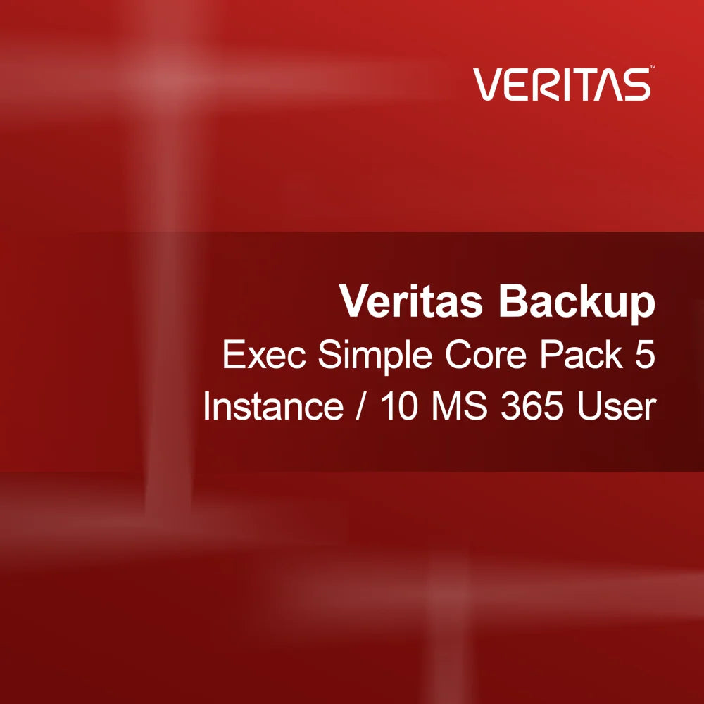 Veritas Backup Exec Jednoduchý základný balík 5 inštancií / 10 používateľov MS 365